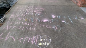 My Family Libs chalk birthday art